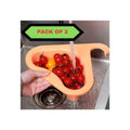 SinkEase™ Organizer Set – Multipurpose Plastic Corner Basket for Kitchen Sink (Pack of 2)