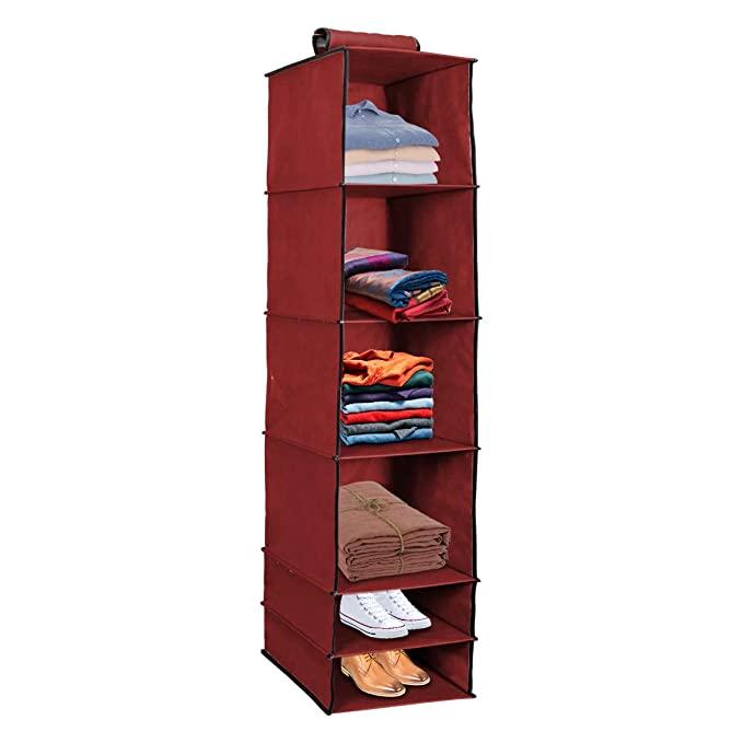 SpaceSmart™ Hanging Closet Organizer – 6 Tier Foldable Storage Shelves