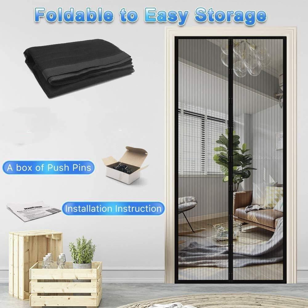 BugEase™ Magnetic Mesh Door Net – Foldable, Hands-Free Curtain for Insect Protection